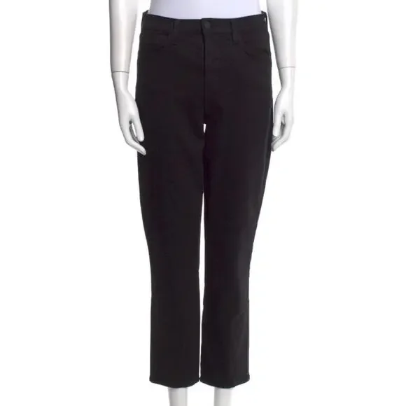 L’Agence Alexia High Rise Cropped Cigarette Jeans Black Noir 28 - Picture 5 of 11